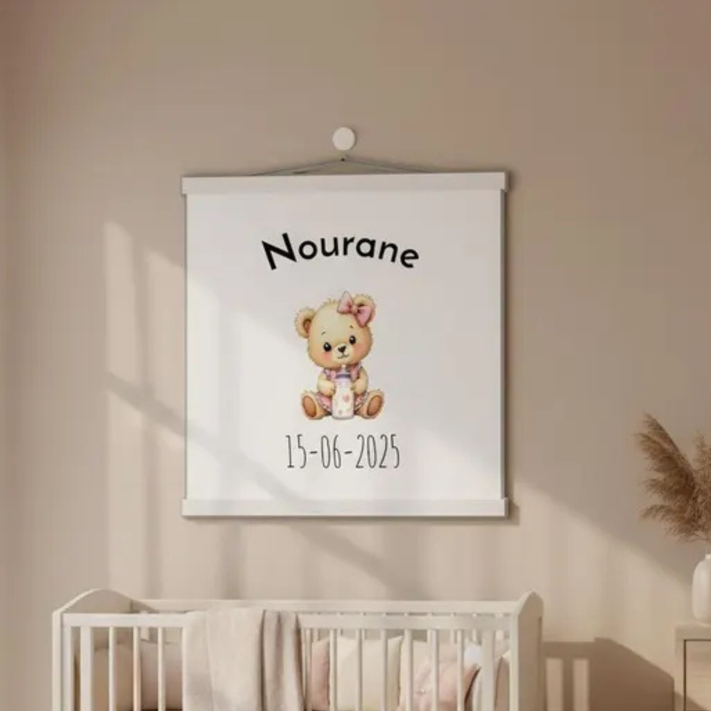 Personalized Baby Girl Name Crochet Poster - Nursery Decor Gift for New Parents