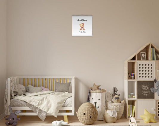 Personalized Baby Girl Name Crochet Poster - Nursery Decor Gift for New Parents